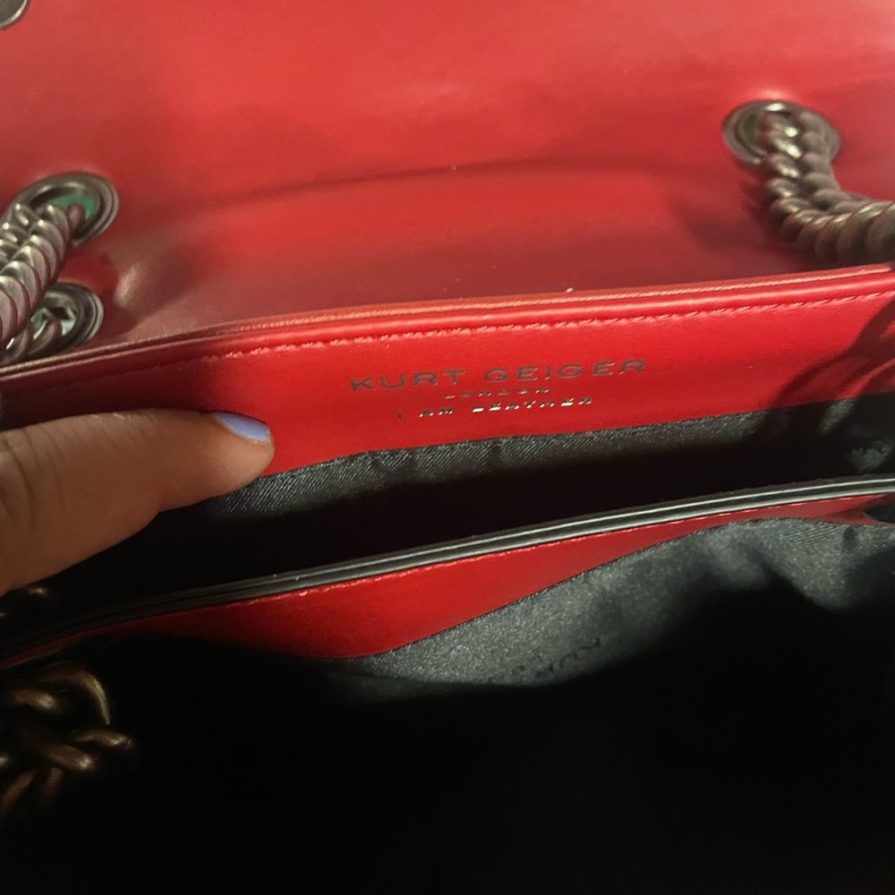 Kurt Geiger Vibrant Red Shoulder Bag